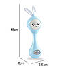 Іграшка інтерактивна, брязкальце Зайчик (бебі блю) музична розвиваюча, для малюків, фото 5