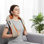 Масажер для спини Massager of Neck Kneading + Подарунок Масажер для шиї LY-480 / Масажна накидка / Масажер роликовий, фото 2