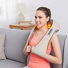 Масажер для спини Massager of Neck Kneading + Подарунок Масажер для шиї LY-480 / Масажна накидка / Масажер роликовий, фото 6