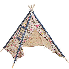 Дитячий ігровий намет вігвам RIAS KRO-135 з дерев'яним каркасом 110x100x100 см France (3_07155)