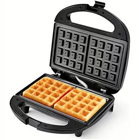 Вафельниця електрична Hoffmans HM-3027 з антипригарним покриттям 1000W Black (3_07226)