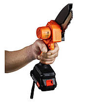 Ручна мініпила 130 мм Kraft&Dele KD10627 акумуляторна садова пила, фото 3