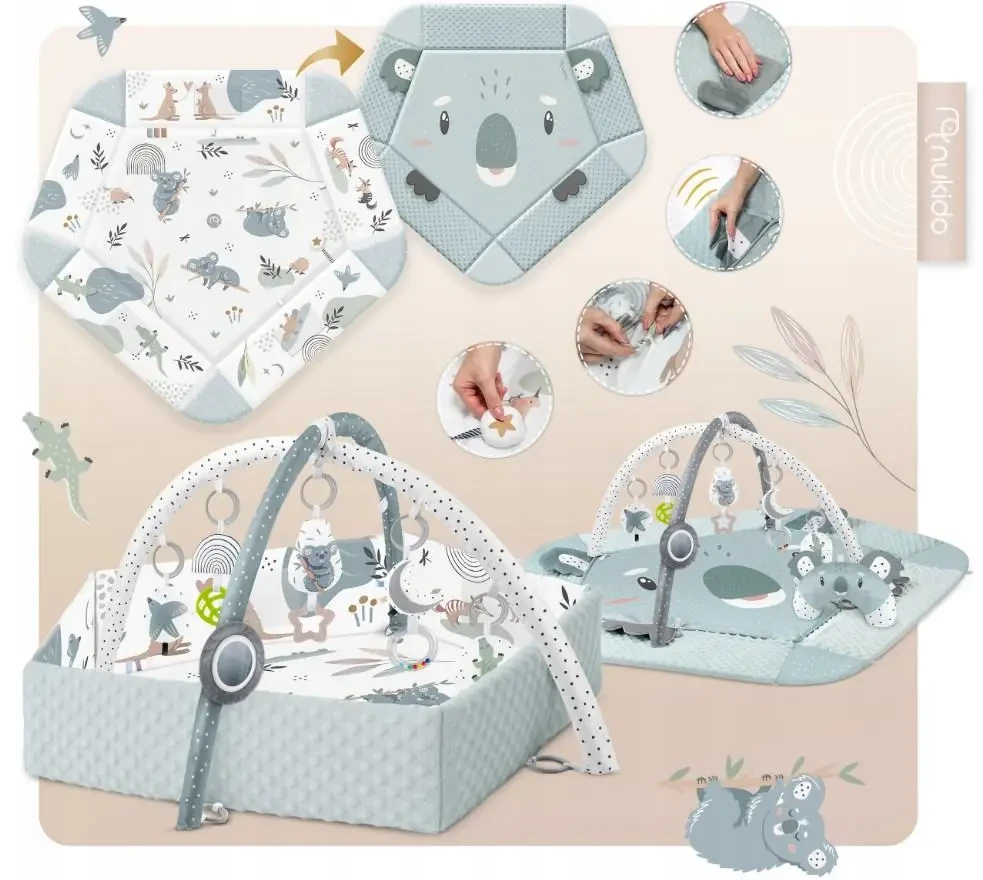 Великий інтерактивний навчальний килимок Nukido Koala 5в1370100, фото 1