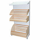 Стелаж для випічки1900*950 мм ТИП 7, стелаж для торгівлі випічкою, стелаж з хлібними кошиками, фото 2