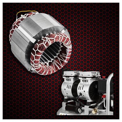 Безмасляний компресор 24 л 1200 Вт Kraft&Dele KD1395 двопоршневий компресор для майстерні, фото 1