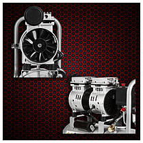 Безмасляний компресор 24 л 1200 Вт Kraft&Dele KD1395 двопоршневий компресор для майстерні, фото 2