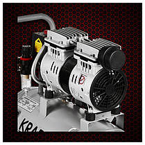 Безмасляний компресор 24 л 1200 Вт Kraft&Dele KD1395 двопоршневий компресор для майстерні, фото 3