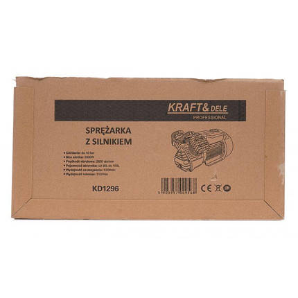 Двигун для безмасляного компресора 530 л/хв Kraft&Dele KD1296 електромотор для компресора, фото 1