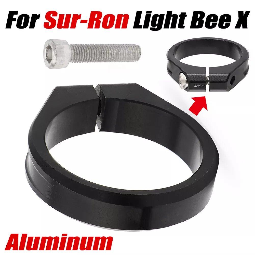 Посилений затискач труби рульової колонки для електробайків Sur-ron суррон тюнінг black, фото 1