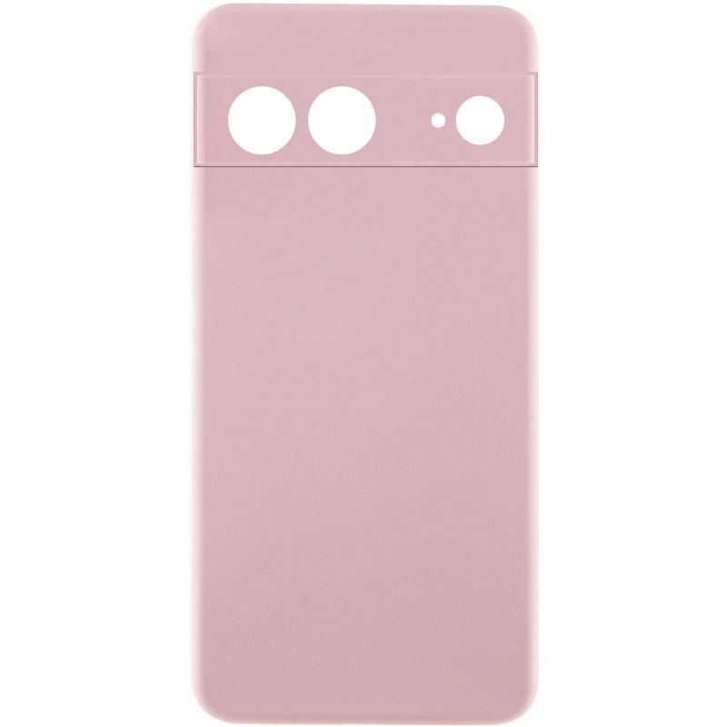 Чохол GETMAN Liquid Silk Full Camera для Google Pixel 7 | TPU + Мікрофібра Рожевий / Pink Sand, фото 1