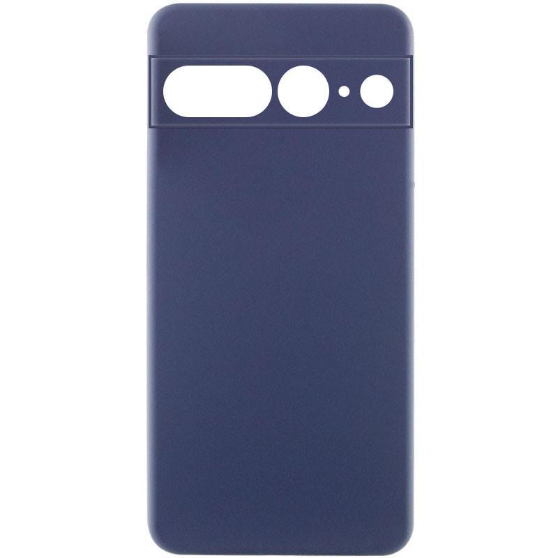Чохол Silicone Cover Lakshmi Full Camera (AA) для Google Pixel 7 Pro | Мікрофібра Синій / Midnight Blue, фото 1