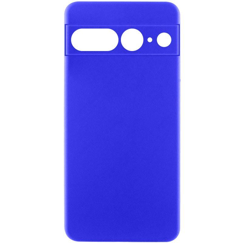 Чохол Silicone Cover Lakshmi Full Camera (AA) для Google Pixel 7 Pro | Мікрофібра Синій / Iris, фото 1