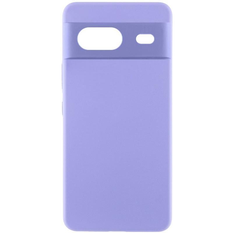 Чохол Silicone Cover Lakshmi Full Camera (AA) для Google Pixel 8a | Мікрофібра Бузковий / Dasheen, фото 1