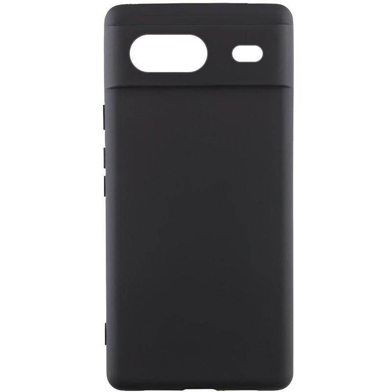 Чохол Silicone Cover Lakshmi Full Camera (AA) для Google Pixel 8a | Мікрофібра Чорний / Black, фото 1