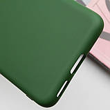 Чохол Silicone Cover Lakshmi (AA) для Google Pixel 9 | Мікрофібра Зелений / Dark green, фото 3