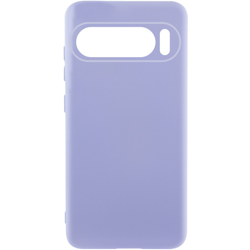 Чохол Silicone Cover Lakshmi (AA) для Google Pixel 9 | Мікрофібра Бузковий / Dasheen, фото 1