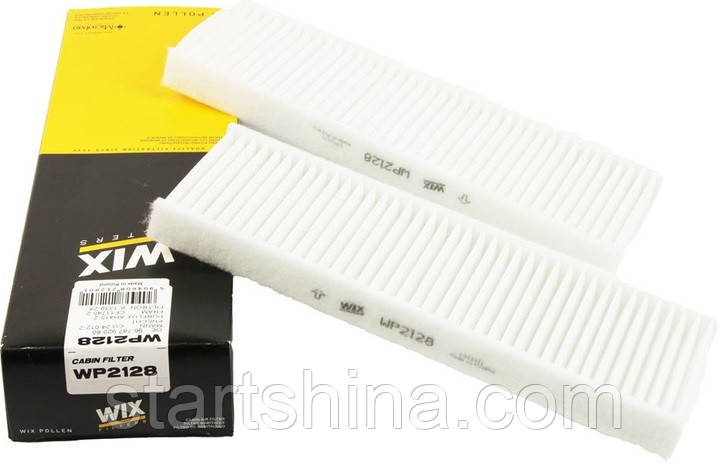 Фільтр салону WIX Filters Microban* (WP2128) Citroen, C-Elysee, Peugeot, 301 (комплект 2 шт.)