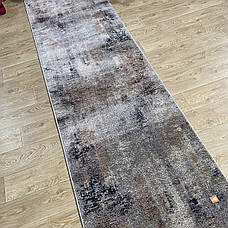 Коричнева килимова доріжка ширина 80см на тканій основі Mira 24129/120, фото 4