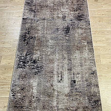 Коричнева килимова доріжка ширина 80см на тканій основі Mira 24129/120, фото 2