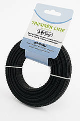 Ліска для тримера «Крокодил» 3 мм, 15 м | посилена зубчаста нейлонова косильна струна