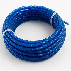 Ліска для тримера 2.7 мм × 15 м | крученa квадратнa, нейлонова посилена косильна струна