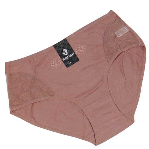 Жіночі трусики бавовна із сіточкою спереду 2XL моко Anttifu 2358, фото 1