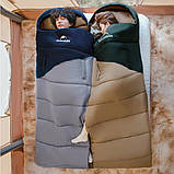 Спальник з капюшоном Naturehike Sunny Day PL02 U450 CNK2550WS028, (3,9°C), правий, коричнево-зелений, фото 6