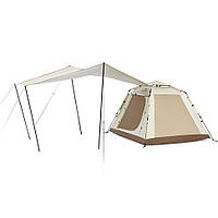 Намет тримісний автоматичний із тентом Naturehike Ango Picnic CNK2450WS021, коричневий