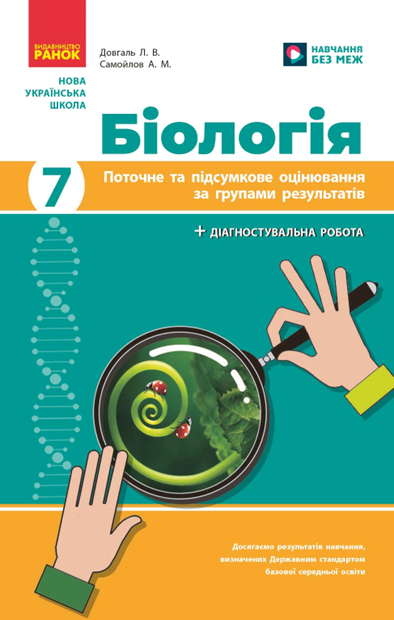 НУШ 7 кл. Біологія. Поточне та підсумкове оцінювання за групами результатів + діагностувальна робота. Ранок