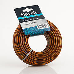 Посилена тримерна ліска Revolt DUAL 4 мм × 15 м | косильна струна для жорсткої трави та сухостою