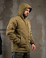 Мужская тактическая зимняя куртка койот армейская софтшелл с утеплителем и omni-heat bv596