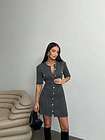 Вязаное мини платье