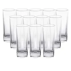 Набір чарок для напоїв 12 штук по 80 мл із товстого скла, прозорий