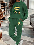 Теплий жіночий костюм з принтом " Queen", фото 2