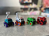 Машини набір JM52243 інерційні, пластикові, машинка 7см, 2 вида, 4 машини в наборі, коробка 9,8-5,5-32,5см., фото 8
