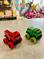 Машини набір JM52243 інерційні, пластикові, машинка 7см, 2 вида, 4 машини в наборі, коробка 9,8-5,5-32,5см., фото 4