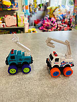 Машини набір JM52243 інерційні, пластикові, машинка 7см, 2 вида, 4 машини в наборі, коробка 9,8-5,5-32,5см., фото 5