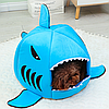 Теплий будиночок для тварин у вигляді акули CB-20B блакитний, фото 5