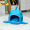 Теплий будиночок для тварин у вигляді акули CB-20B блакитний, фото 2