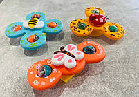 Гра 1152 брязкальце, спінер, 3 шт., на присоску, у коробці., фото 8