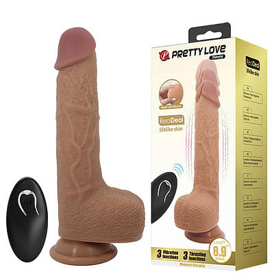 Реалістичний вібратор PRETTY LOVE Tommy з дистанційним керуванням на присосці