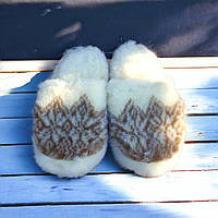 Тапочки из овчины Снежинка 36-46 / женские и мужские домашние тапки, тапочки , всувки BR-ST