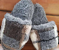 Тапочки из овчины 36-46 / женские и мужские домашние тапки, тапочки , всувки BR-ST