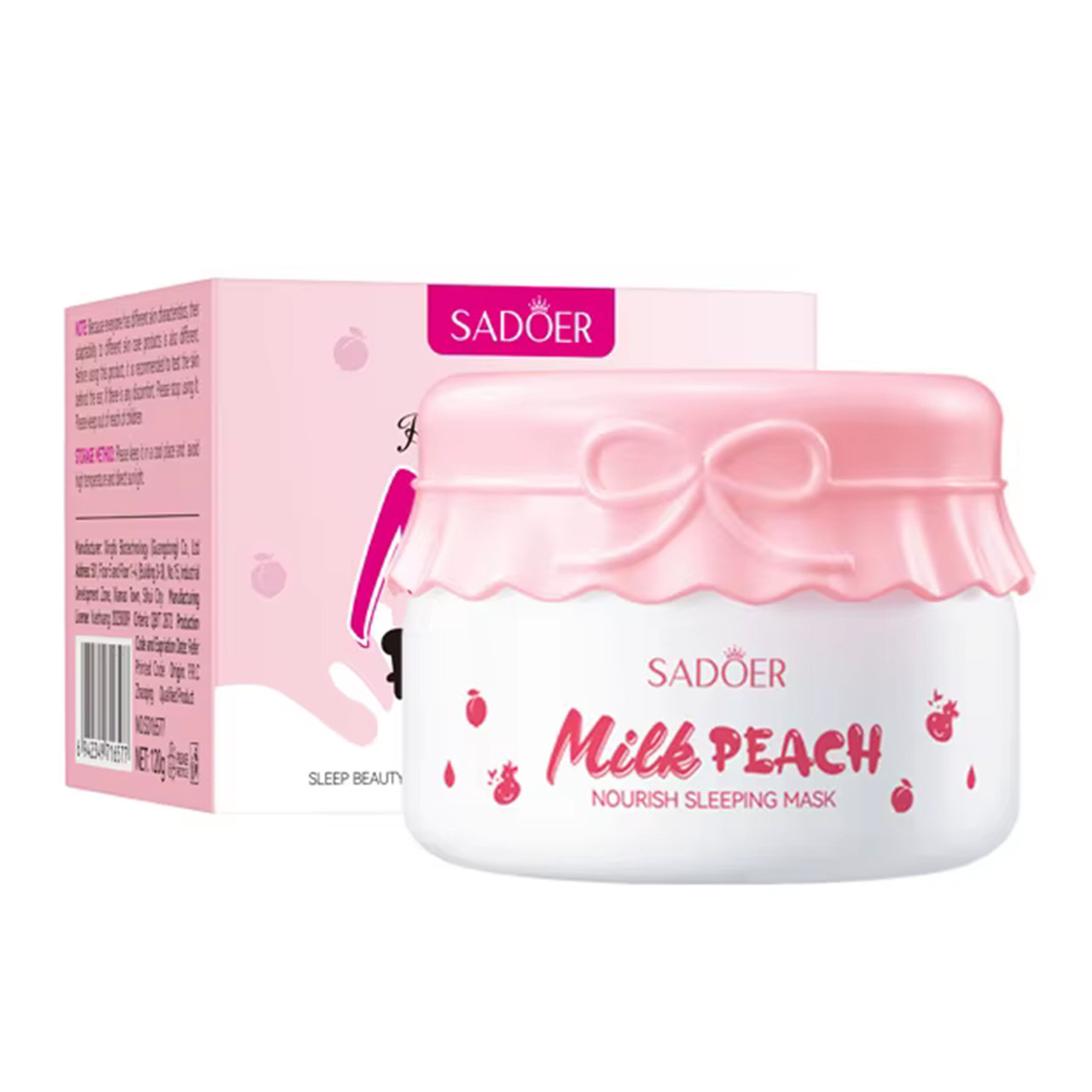 Нічна маска для обличчя SADOER Milk Peach поживна 120 г, фото 1