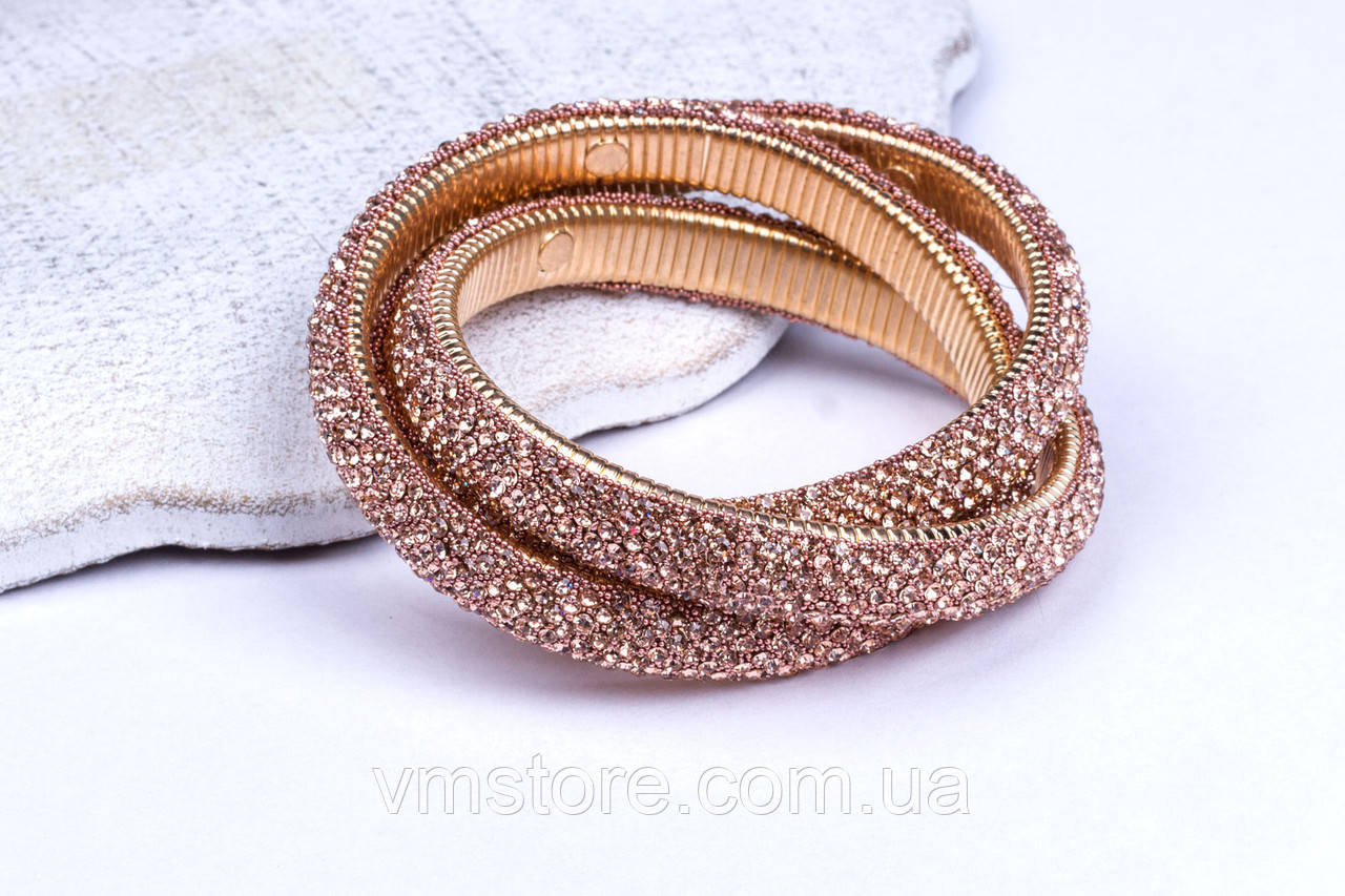 Браслет жіночий багатошаровий, розкішний браслет із камінням, фото 1