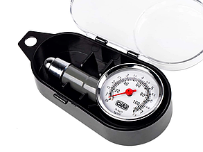 Манометр шинний металевий з кейсом СИЛА (900442) 7.5 атм