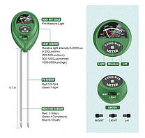 Аналізатор грунту 3 в 1 для вимірювання PH, вологості та освітленості