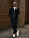 Чоловічий спортивний костюм вельвет в рубчик чорний без капюшону спортивний костюм чоловічий, фото 2