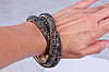Браслет жіночий багатошаровий, розкішний браслет із камінням, фото 4