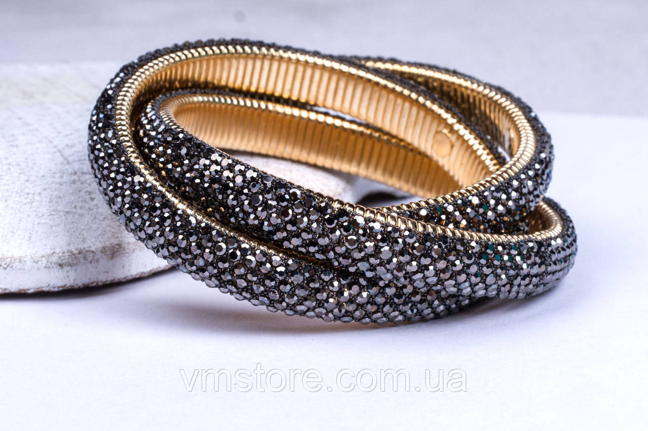 Браслет жіночий багатошаровий, розкішний браслет із камінням, фото 1